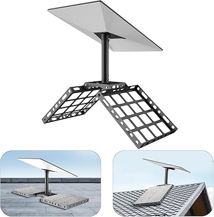 Gen 3 Roof Ridge Mount for Starlink , 360° Rotatable Mounting Kit Compatible with V3 Starlink Standard Dish【Include Aluminum Gen 3 Pipe Adapter】